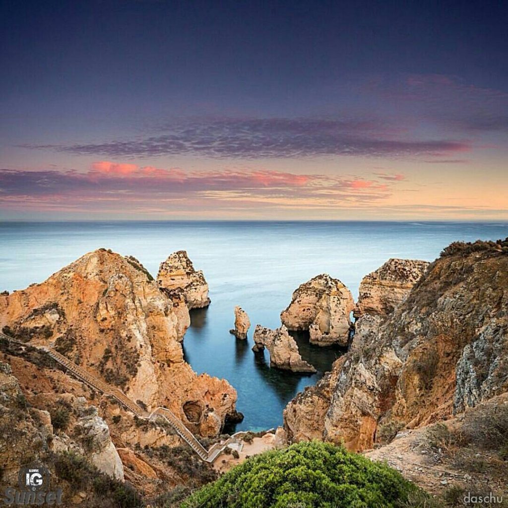 solnedgangen i Ponta da Piedade